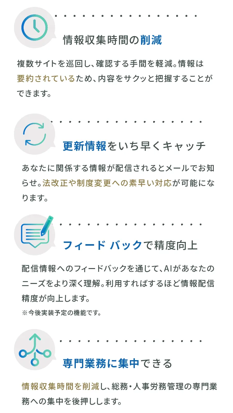 情報収集時間の削減