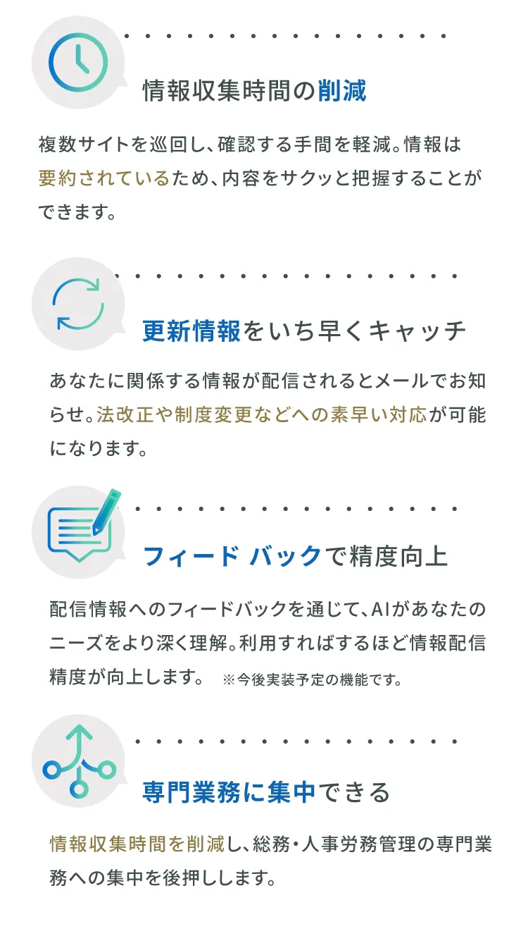情報収集時間の削減